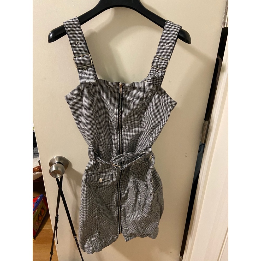 H&M utility gingham belted dress